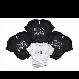 3 Bridesmaids 1 bride tshirt sold as a package